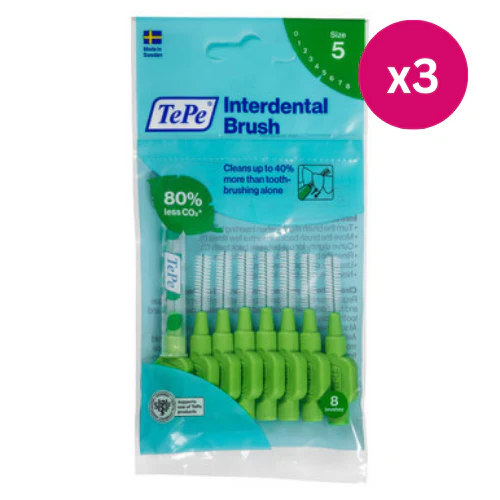TePe Interdental Brushes Original Green 8s x3