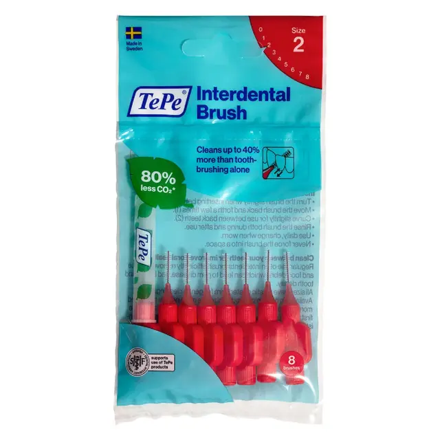 TePe Interdental Brushes Original Red 8s x3