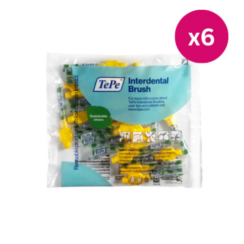 TePe Interdental Brushes Original Yellow x6