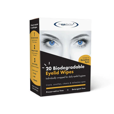 The Eye Doctor Biodegradable Eyelid Wipes 20 Pack