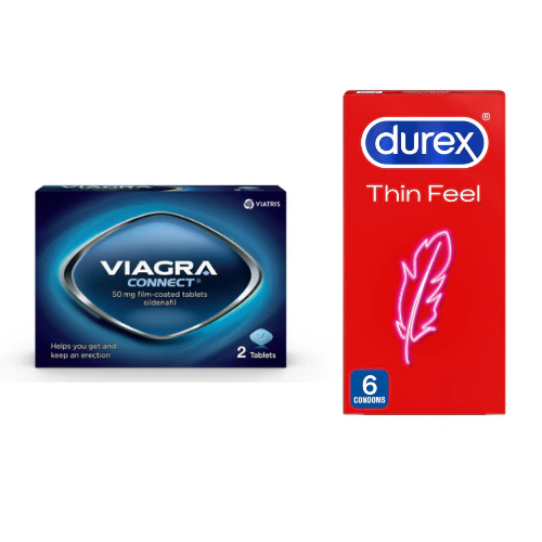VIAGRA Connect 50mg 2 + Durex Thin Feel Condoms