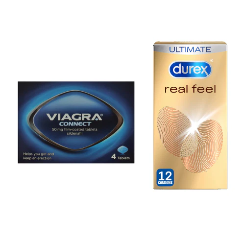 VIAGRA Connect 50mg 4 + Durex Real Feel Condoms