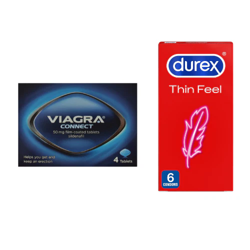 VIAGRA Connect 50mg 4 + Durex Thin Feel Condoms