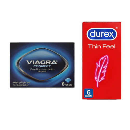 VIAGRA Connect 50mg 8 + Durex Thin Feel Condoms