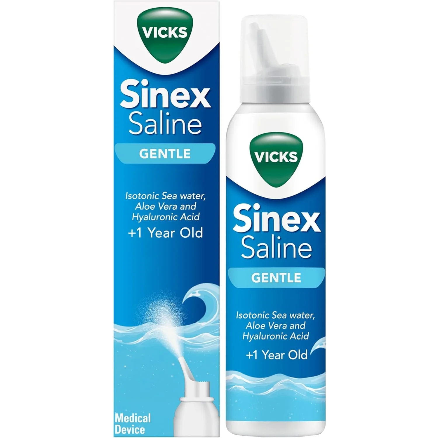 Vicks Saline Spray Isotonic Aloe Gentle 120ml