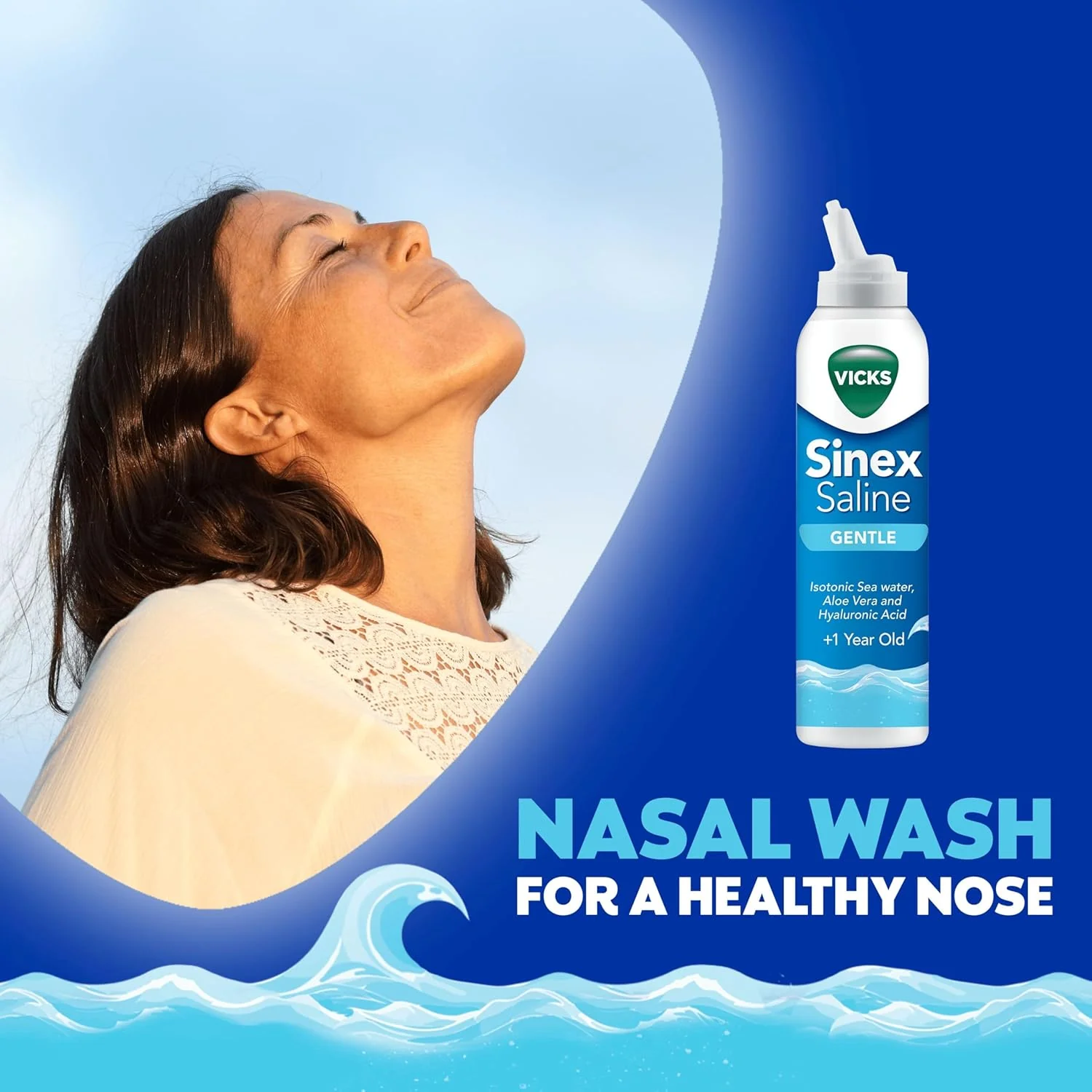 Vicks Saline Spray Isotonic Aloe Gentle 120ml - Image 2
