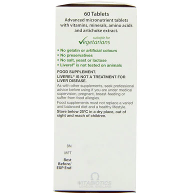 Vitabiotics Liverel 60 Tablets - Image 2