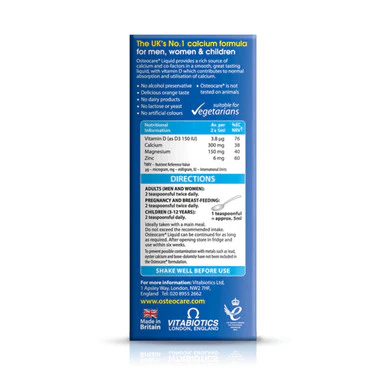 Vitabiotics Osteocare Liquid 200ml - Image 2