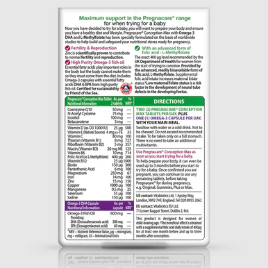 Vitabiotics Pregnacare Conception Max 84 Tablets - Image 4