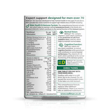 Vitabiotics Wellman 70+ 30 Tablets - Image 2