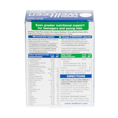 Vitabiotics Wellteen Him Plus 56 Tablets - Image 2