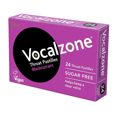 Vocalzone Blackcurrant Sugar Free Throat Pastilles 24 Pack - Image 2