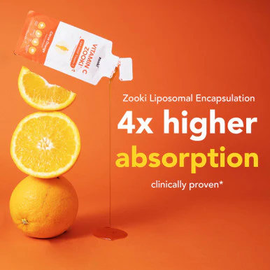 Zooki Liposomal Vitamin C 1,000mg, Citrus Orange Flavour 15ml, 30 Sachets - Image 2