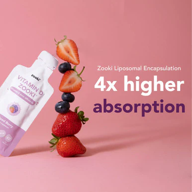 Zooki Liposomal Vitamin D3 + K2 3,000iu Mixed Berry Flavour 10ml 14 Sachets - Image 2