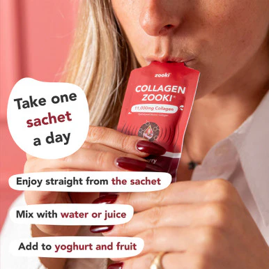 Zooki Super Strength Marine Collagen 11,000mg, Sour Cherry Flavour 18.5ml, 30 Sachets - Image 2